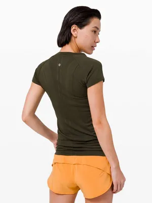 Lululemon Swiftly Tech Short Sleeve Crew Dark Olive Size 4 thumbnail 2