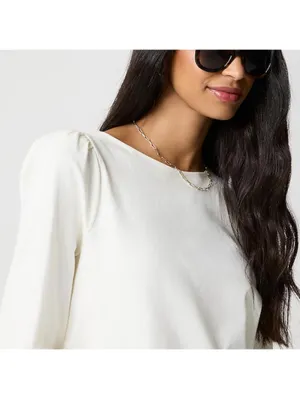 J Crew Puff-sleeve button-back top thumbnail 5