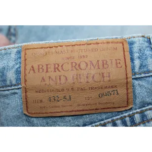 Abercrombie & Fitch Flare Blue Denim Light Wash Cotton Wide Leg Jeans Size 6 R thumbnail 3