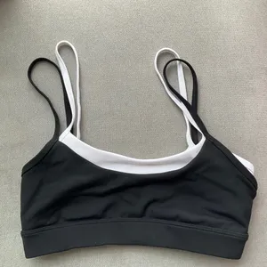 Alo Yoga Airbrush Double Up Bra Black/White XXS thumbnail 2