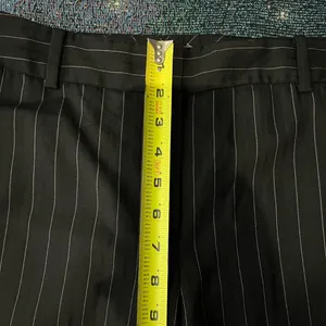Ann Taylor Y2K Black Wide Leg Pinstripe Retro Pants Baggy SZ 4 High Rise Casual thumbnail 11