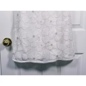 NWT Abercrombie Beaded Pearl Floral Mini Dress Size L White Bridal Event Party thumbnail 10