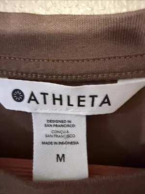 Athleta True Cotton Crop Tee Clay Size Medium thumbnail 4