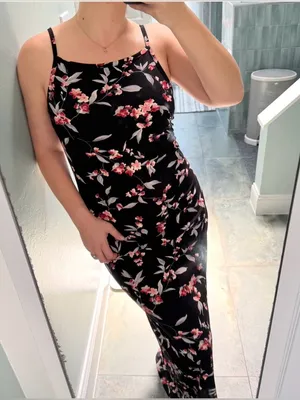 VTG 90s Byer Too Floral Maxi Dress M Black Pink Dark Fairy Whimsigoth Grunge thumbnail 2