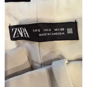 Zara Womens Sz S High Waisted Tapered Trousers Tan Brown Seam Detail Dress Pants thumbnail 5