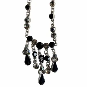 BLV Belle La Vie Black Crystal Chandelier Necklace thumbnail 7