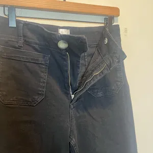 ANTHROPOLOGIE- Maeve The Colette High Rise Crop Wide Leg Jeans Black Size 29 thumbnail 6