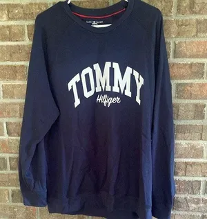 Tommy Hilfiger Men's Navy Crewneck Sweater thumbnail 1