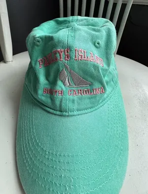 Pawley’s Island South Carolina Mint Green Embroidered Baseball Cap thumbnail 1