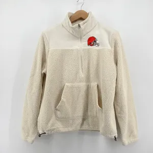 NFL Team Apparel Cleveland Browns‎ Sherpa Fleece 1/4 Zip Pullover Sweatshirt XXL thumbnail 2
