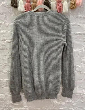 Forever 21 Grey Surplice Sweater thumbnail 3