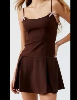 Motel Calilia Bow Mini Dress. Size Large thumbnail 1