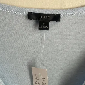J.Crew Broken-in Jersey Tiered Mini Dress Light Blue thumbnail 6