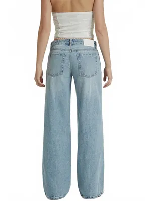 Pacsun Casey Low Rise Baggy Jeans Ripped Indigo NWT Size 24 thumbnail 2