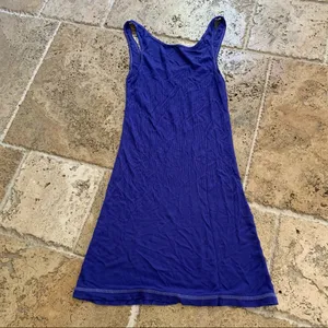 Stem Organic Cotton Purple Royal Blue Mini Dress S thumbnail 3
