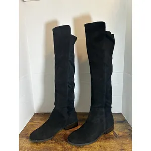 Lucky Brand LK Calypso Black Suede Tall Boots 9M NIB Oiled Suede Riding Autumn thumbnail 8