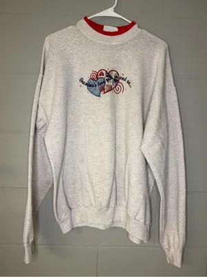 Vintage 90s Grandma Embroidered Crewneck Sweatshirt M&C Sportswear Grannycore Lg thumbnail 1