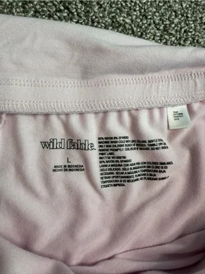 Wild Fable Pink Foldover Waist Flowy Skort Built-In Shorts Size L thumbnail 3