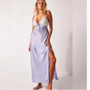 NWOT FREE PEOPLE Country Side Maxi Slip Dress Lilac thumbnail 2