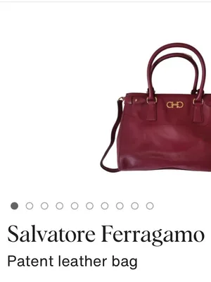 Salvatore Ferragamo Burgundy Leather Tote with Gold Hardware thumbnail 9
