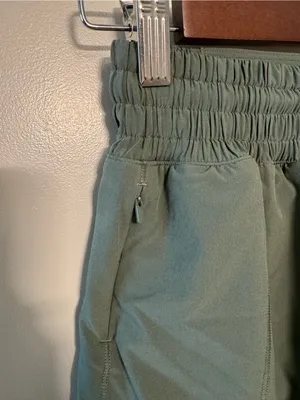 lululemon Hotty Hot High-Rise Lined Short 4" Eucalyptus thumbnail 6
