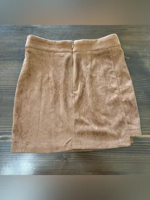 Shein faux suede mini skirt thumbnail 4