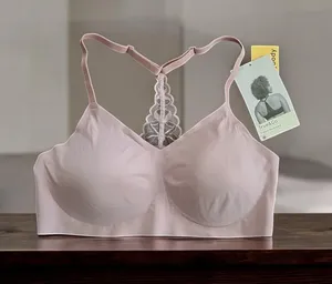 True & Co. Blush Lace-Racerback Wireless Bra XL thumbnail 1