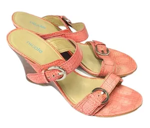 Nicole Open‎ Toe Pink Summer Sandals Size 8.5 thumbnail 1