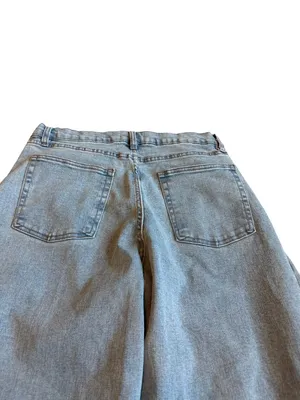Oat New York Wide Leg Barrel Jeans Light Wash Denim Quiet Luxury Size 10/30 thumbnail 9