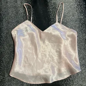 Womens medium Vintage Victoria's Secret Sleeveless Pink Crop Camisole-gold label thumbnail 1