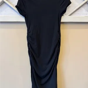 Isabel Maternity T-Shirt Dress Womens Small Short Sleeve Soft‎ Stretch Black thumbnail 3