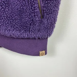 Artisans Vest XXL‎ Purple Plush Fleece Sleeveless High Neck Drawstring thumbnail 4