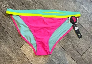 NWT No Boundaries NOBO XL 15-17 Bikini Bottom Neon Pink thumbnail 1