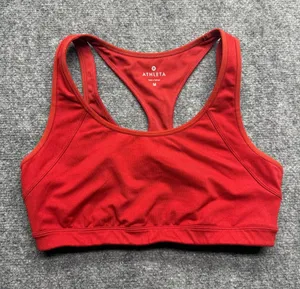 Athleta Womans Medium Red Racerback Sports Bra thumbnail 1