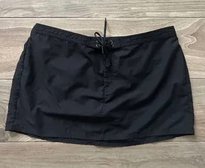 Black Drawstring Swim Skirt thumbnail 1