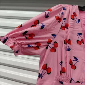 Kate Spade Womens Dress Size 14 Pink Cherry Print Coquette Cottagecore Office thumbnail 6