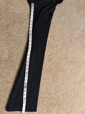 Hard tail y2k 2000s 90s fold over black workout pants leggings size xs thumbnail 14