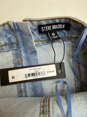 Steve Madden Light Blue Strapless Denim Dress size 8 thumbnail 7