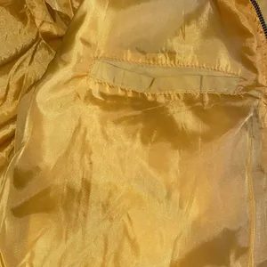 NWT Bershka Yellow Satin Bomber Jacket Large thumbnail 7