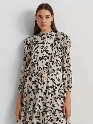 Lauren Ralph Lauren Floral Ruffle Trim Dress thumbnail 6