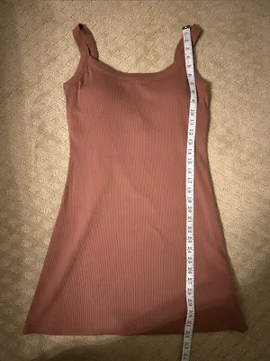 Abercrombie Bra-Free essential 90s ribbed mini dress, Medium NWT thumbnail 7