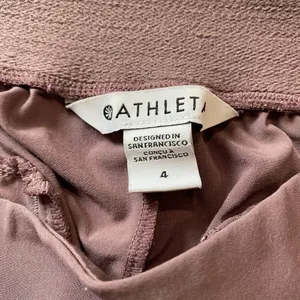 Athleta Wide Leg Pants Size 4 Mauve High Rise Travel Work Chic thumbnail 4