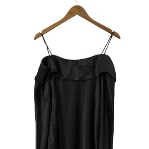 Lulus Luxurious Vision Black Satin Off-the-Shoulder Mini Dress size XL NWT thumbnail 7