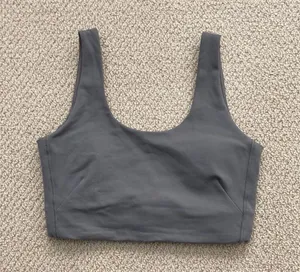 Paragon Fitwear Cristina Capron Sports Bra Low V-Back Sports Bra Grey VEUC thumbnail 3