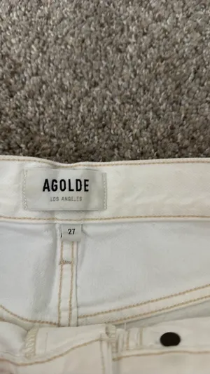 AGOLDE Parker Long White Shorts thumbnail 2