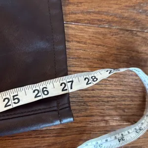 Old Navy high rise bootcut brown faux leather pants 0 thumbnail 6
