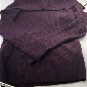 Bloomingdale's Off-the-Shoulder Plum Sweater cashmere thumbnail 9