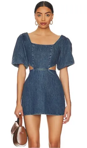 Show Me Your Mumu City Cut Out Denim Mini Dress Womens‎ Size XXL thumbnail 1