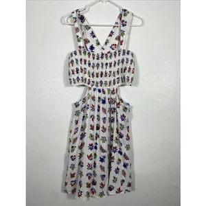 Anthropologie The Piper Bandeau Cutout Mini Dress Floral Size L thumbnail 5