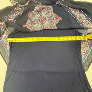 Apt. 9 Women's Navy Blue Floral Medallion Chiffon Layer Overlay Tank Top Size L thumbnail 7